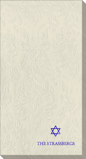 Little Star of David Carte Embossed Guest Towels